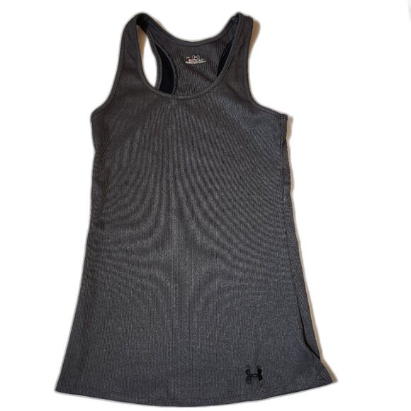 Under Armour HeatGear Tank Top – Women’s Medium Gray Stretch Activewear - Picture 1 of 8